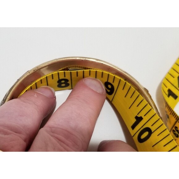 Silver Copper and Brass 1" Wide Basket Weave Cuff Bracelet and Matching Earrings - Picture 4 of 10